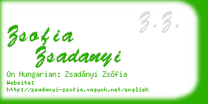 zsofia zsadanyi business card